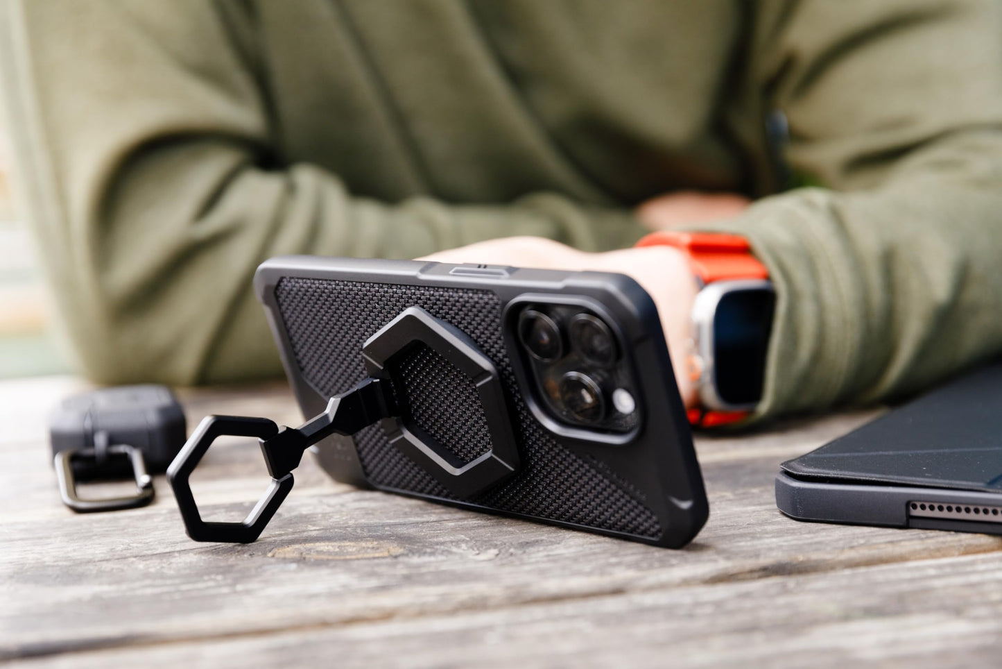 URBAN ARMOR GEAR UAG Magnetic Phone Ring Stand Compatible with MagSafe Magnet, Removable Metal Finger Ring Grip & 360 Rotation Adjustable Kickstand