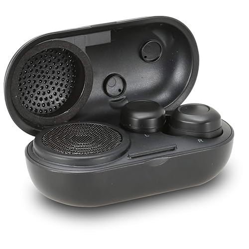 iLive Electronics Truly Wire-Free Earbuds + Charging Case with Speaker (IAEBTS410B)