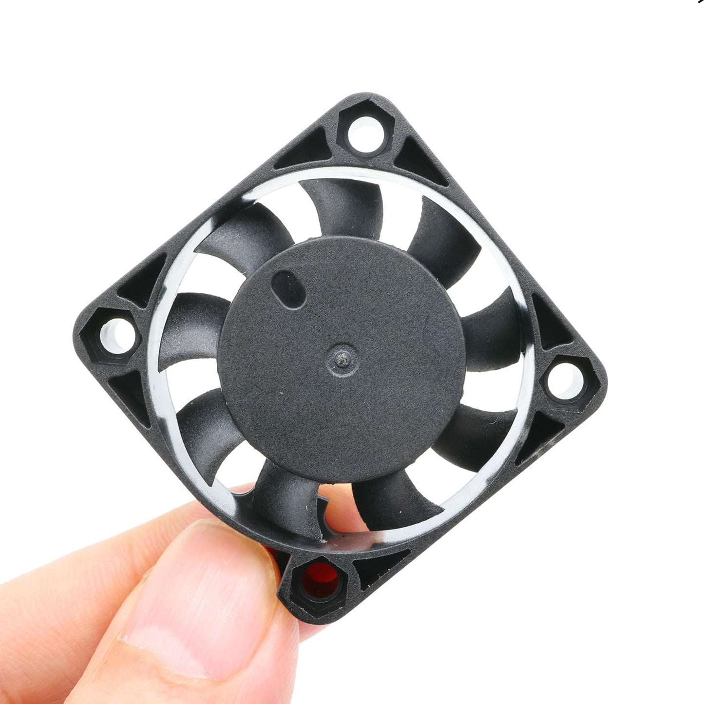 2Pcs 40mm Fan 5V,3D Printer Micro 5 Volt Fans 4010, Mini Brushless Cooling Fan 40mm x 10mm 2PIN, 5000 RPM,for DIY Cooling Ventilation (5V, 0.15A)
