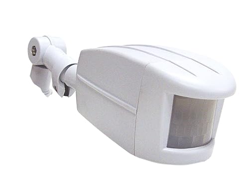 Nuvo Satco SF76/500 Durable All Weather Plastic Motion Infrared Security Sensor, White 3.00x8.50x2.50