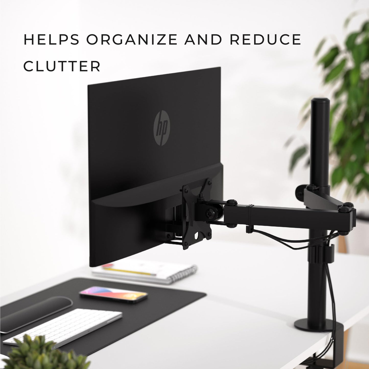 HumanCentric VESA Mount Compatible with HP M24h, M27h, 524sh, 524da and 527sh Monitors, M-Series Models Only, Bracket Mounts Monitor to Stand, Arm