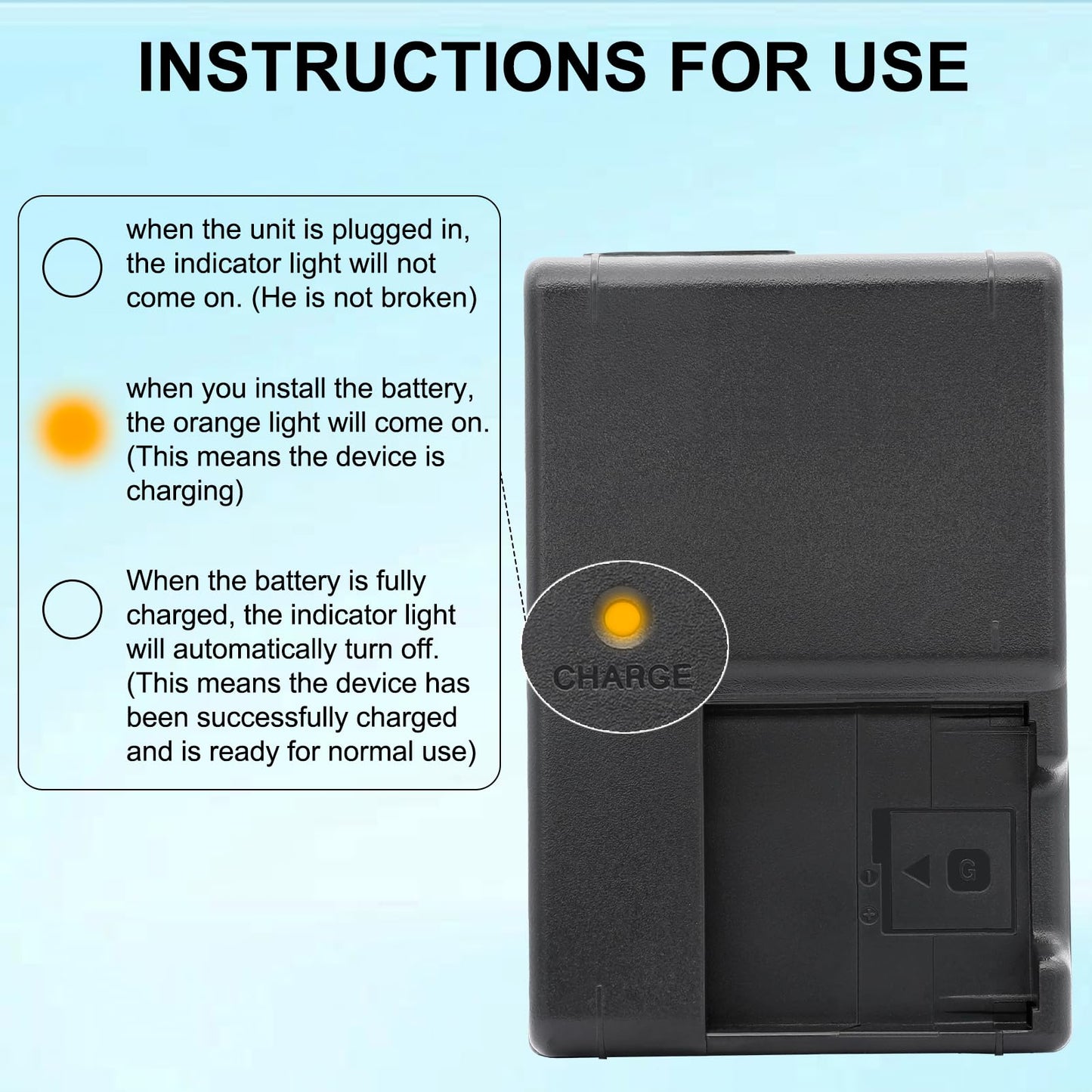 NP-BG1 NP-FG1 Battery Charger for Sony: Compatible for BC-CSG BC-TRN2 BC-TRN BN1 FD1 FT1 FR1 Battery Cyber-Shot DSC-H3 DSC-H7 DSC-H9 DSC-H10 DSC-H20