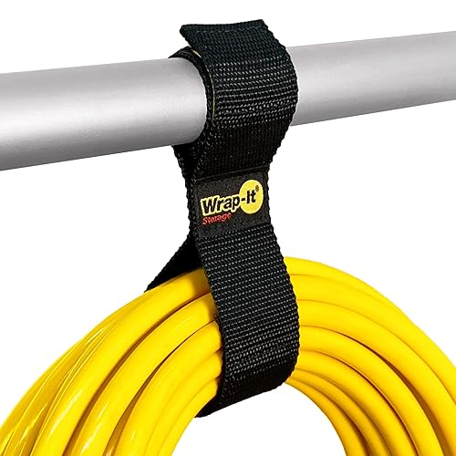 Twin-Straps by Wrap-It Storage - 12" (6-Pack) - Hook and Loop Hanging Cord Wrap for Multi-Purpose Cable and Hose Storage
