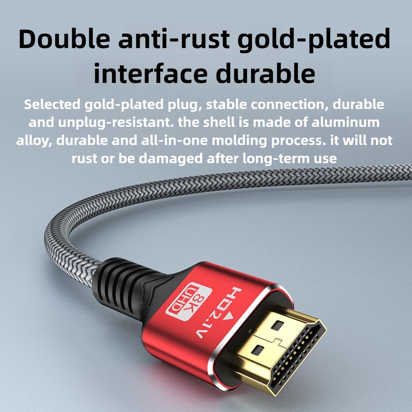 SkyeySnail 8K Fiber Optic HDMI Cable, Micro HDMI to HDMI 2.1, Detachable Type A+D, 48Gbps Ultra Speed, HDR, 3D, eARC, in Wall CL2 / CL3 Rated, Slim