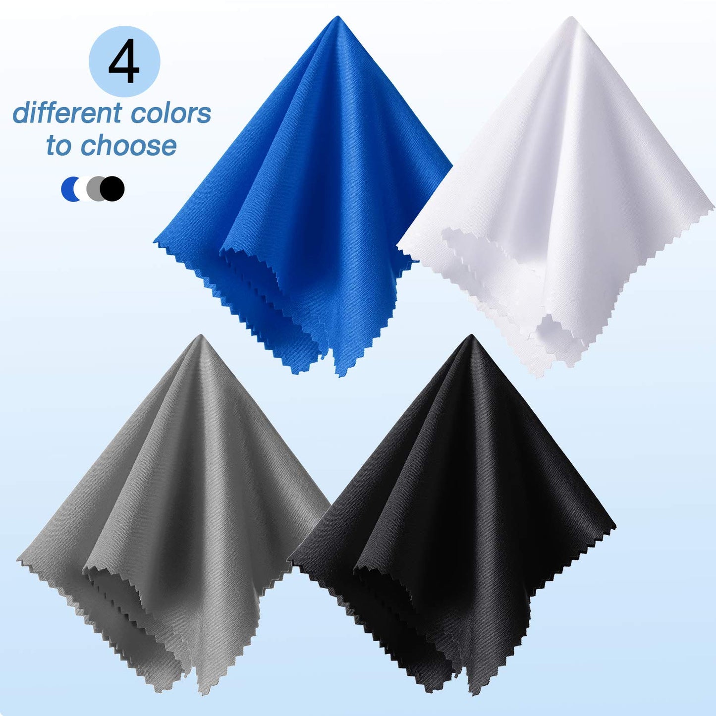 Frienda 12 Pack Large Microfiber Glass Cleaning Cloths 12 x 12 Inch Oversized Eyeglass Sunglasses Cleaning Cloths for Electronics Glasses Screens