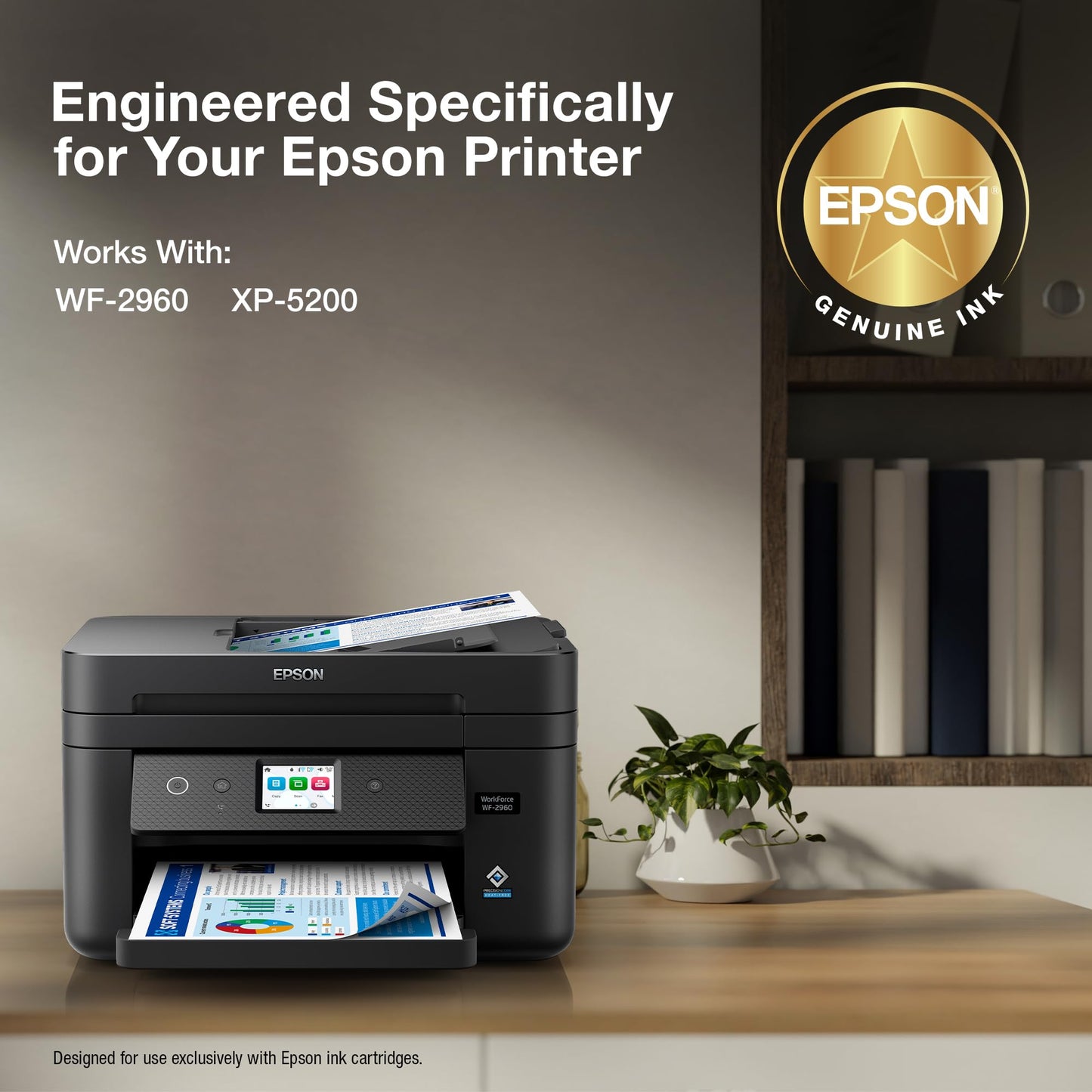 EPSON 222 Claria Ink High Capacity Black & Standard Color (Cyan/Magenta/Yellow) Cartridge Combo Pack (T222XL-BCS) Works with WorkForce WF-2960