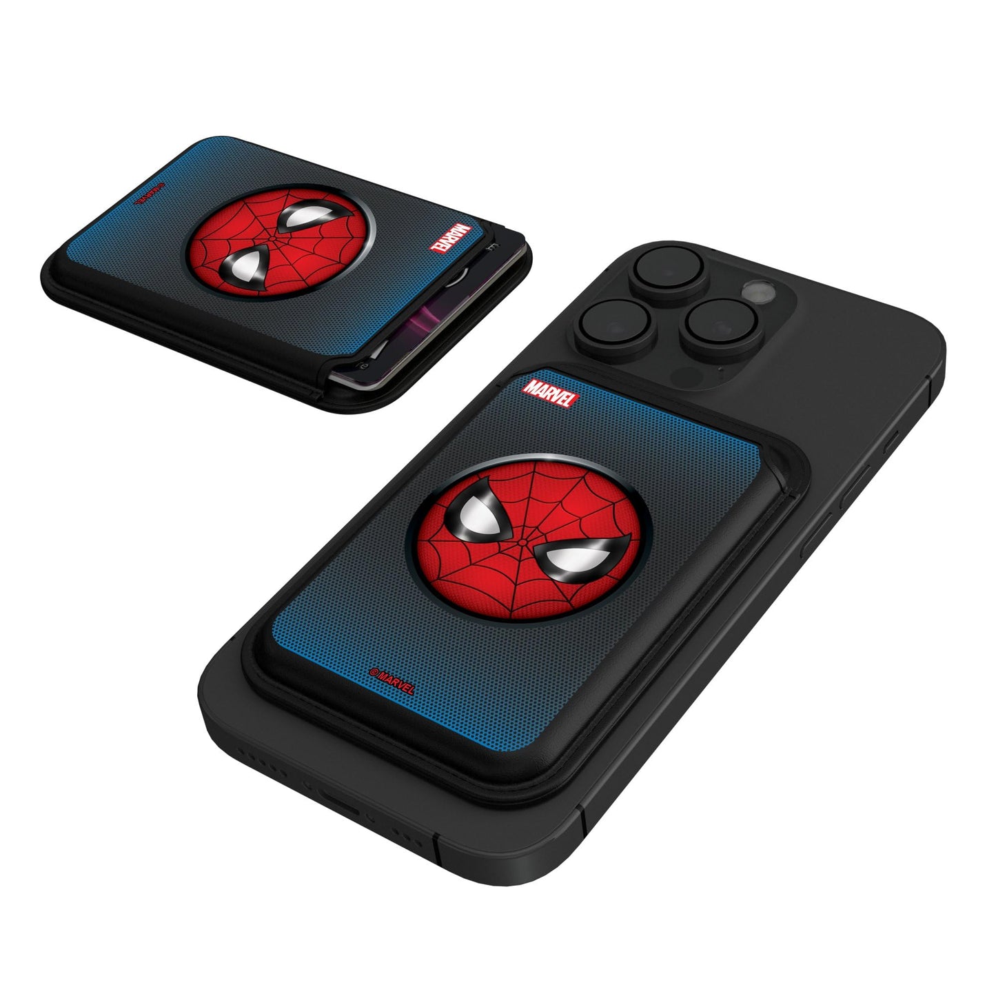 Keyscaper Marvel Spider-Man Grid Black Magnetic Credit Card Wallet