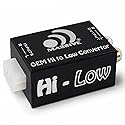 Massive Audio Hi-Low | Car Audio High Level Speaker Signal to Low Level RCA Converter, High to Low Level Signal