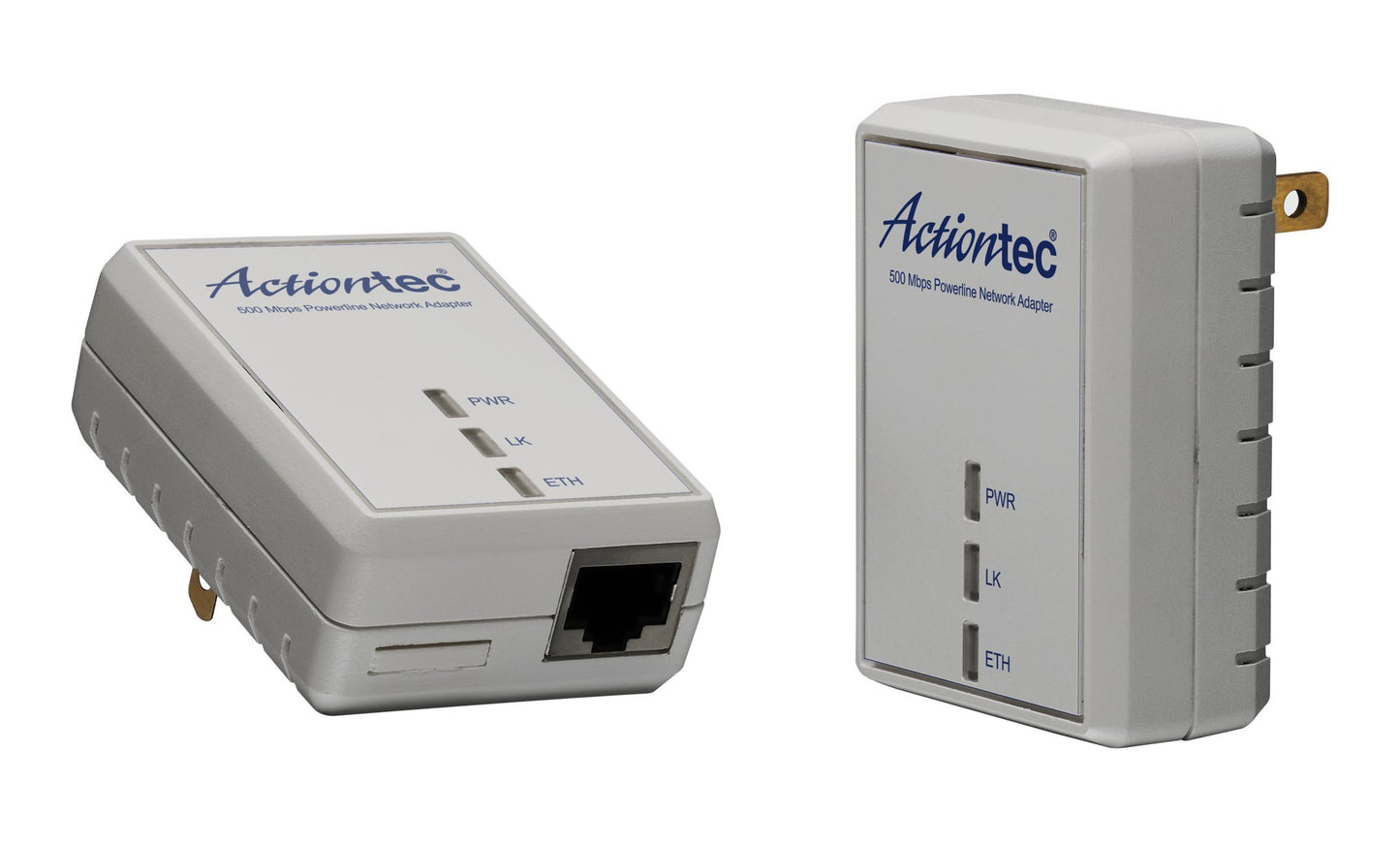 Actiontec PWR511K01 500 Mbps HomePlug HD Powerline Wall Plug Network Adapter Kit (2 Units)