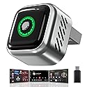 Wireless CarPlay Adapter with Buttons for Privacy Call & Two-Phone Fast Switch, Aluminum Cooling, Dual-Band WiFi Bluetooth5.0, Mini Cable-Free