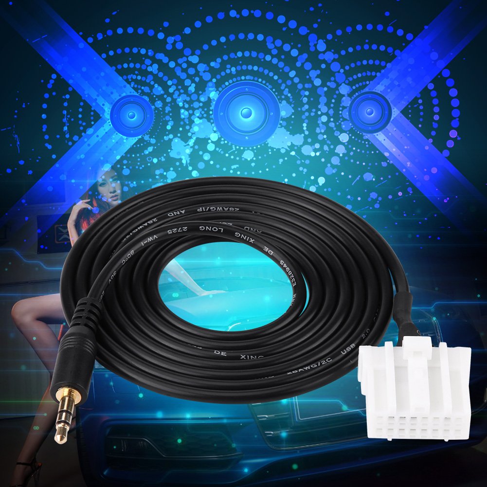 Acouto Car Audio Aux Cable Adapter 3.5mm Jack CD Interface for 2 3 5 6 2006-2013