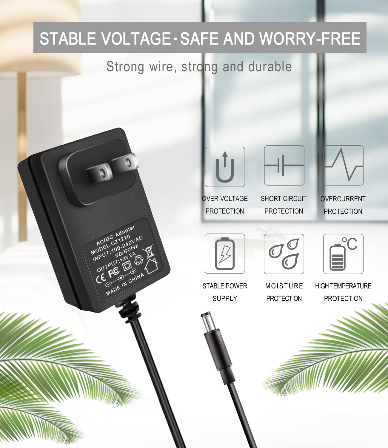 AC DC Adapter Charger Fits for G-Project G-Boom G-650 G650 Wireless Bluetooth Boombox Speaker, AC 110-240V to DC 12Volt 2Amp Charger Plug 5.5 X…