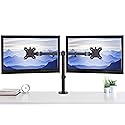 Stand Steady 2 Monitor Mount Desk Stand | Height Adjustable Double Monitor Stand with Desk Clamp| Full Articulation VESA Mount Fits Most LCD/LED