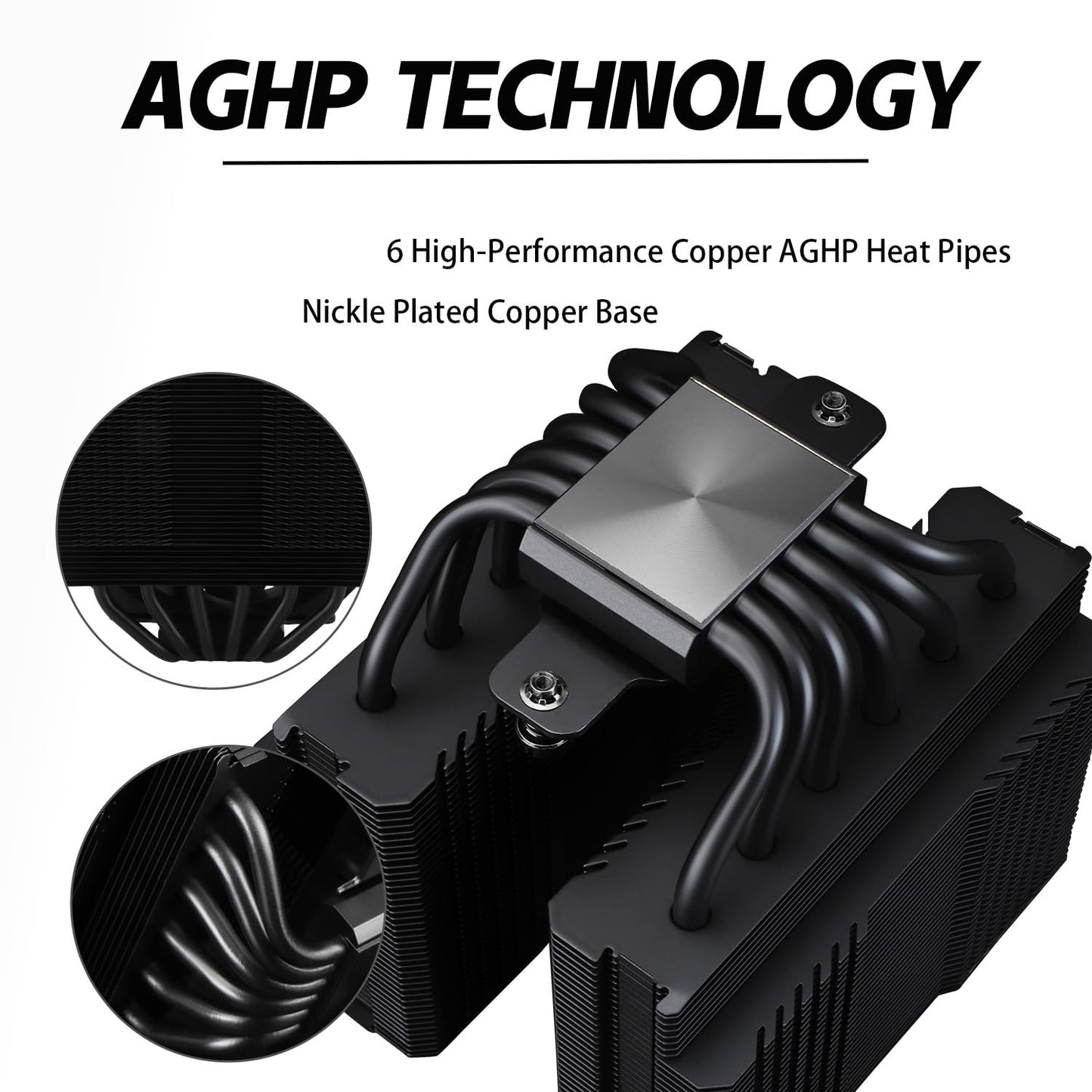 Thermalrlght Peerless Assassin 120 MINI Black CPU Air Cooler, 6 Heat Pipes Dual Towers Cooler, with Dual TL-D12B PWM Fans, Desktop PC Cooler for Intel