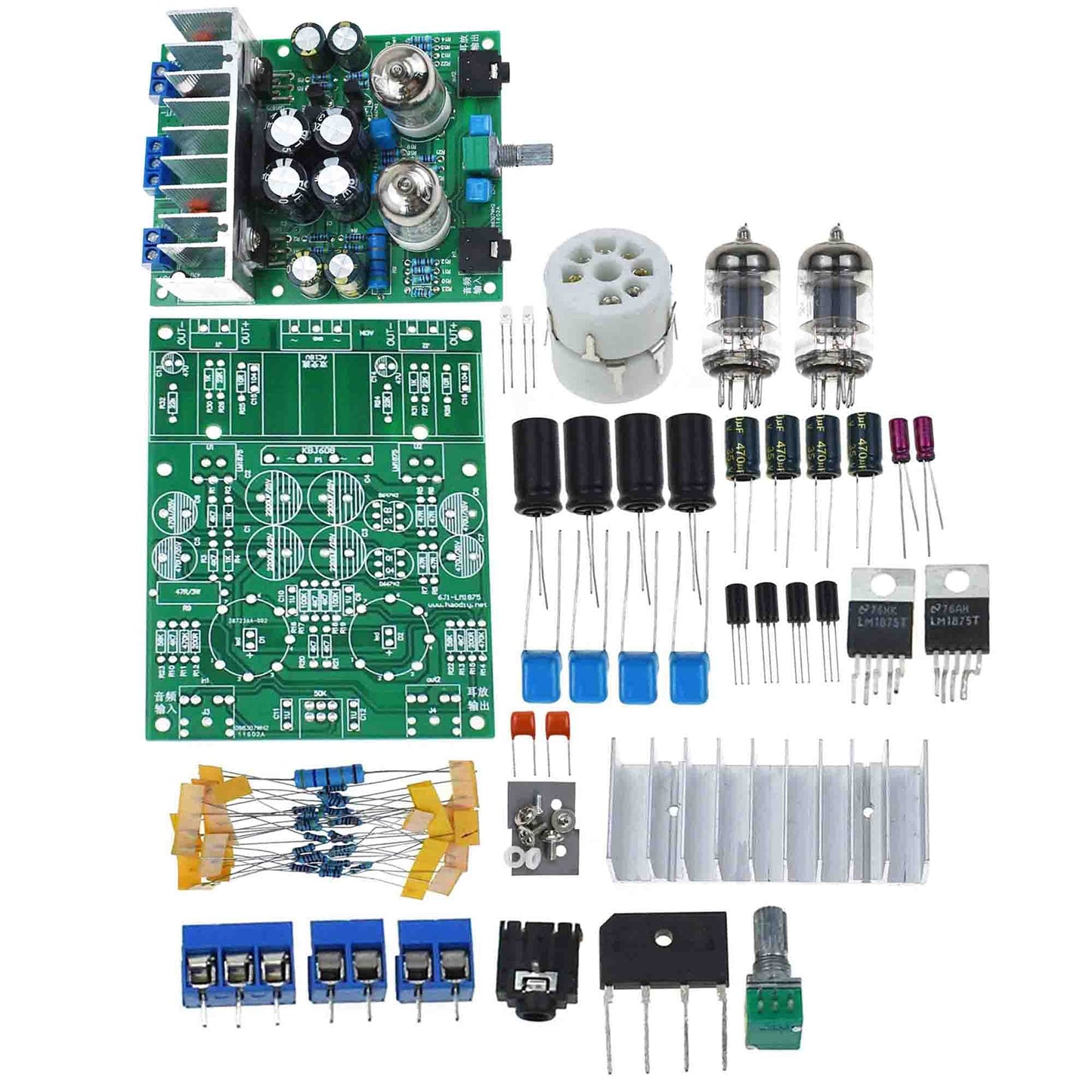 6J1 Tube Preamplifier Audio Board LM1875T Power Amplifier Board 30W Preamp Bile Buffer Headphones Amplifier AMP DIY Kits (DIY)