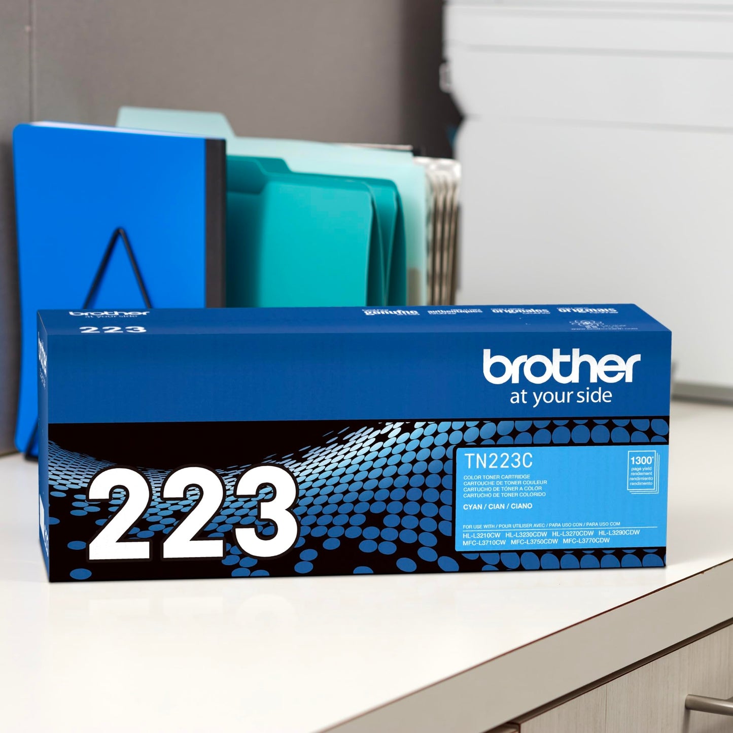 Brother Genuine TN223C, Standard Yield Toner Cartridge, Replacement Cyan Toner, Page Yield Up to 1,300 Pages, TN223, Amazon Dash Replenishment