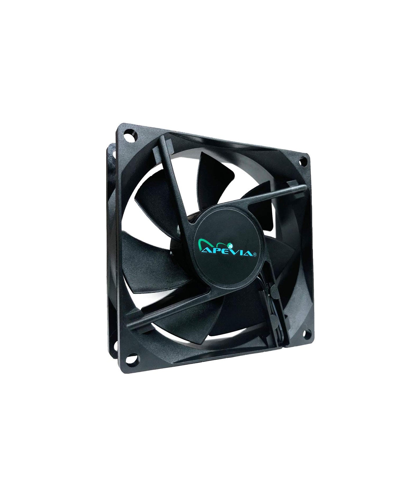 Apevia AF58S-BK 80mm 4pin Molex + 3pin Motherboard Silent Black Case Fan - Connect to Power Supply or Motherboard (5-pk)