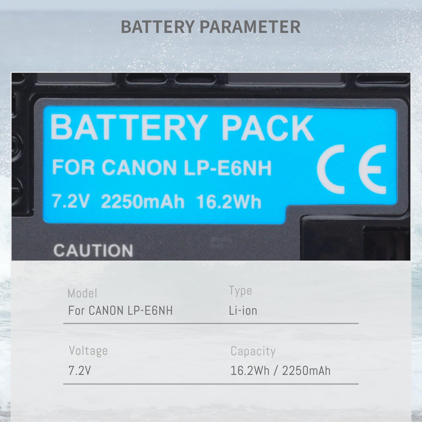 2-Pack LP-E6NH Battery with Fast Dual-Channel Charger Compatible for Canon EOS R EOS R5 EOS R6 EOS R6 II EOS R7 EOS 90D EOS 60D EOS 70D EOS 80D EOS 6D