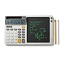 DPEDUAI Solar Desktop Calculator with 7.5 inc LCD Writing Membrane, 15° Tilt for Easy Reading, Integrated Phone Stand, Voice & Silent Modes, Anti-Slip
