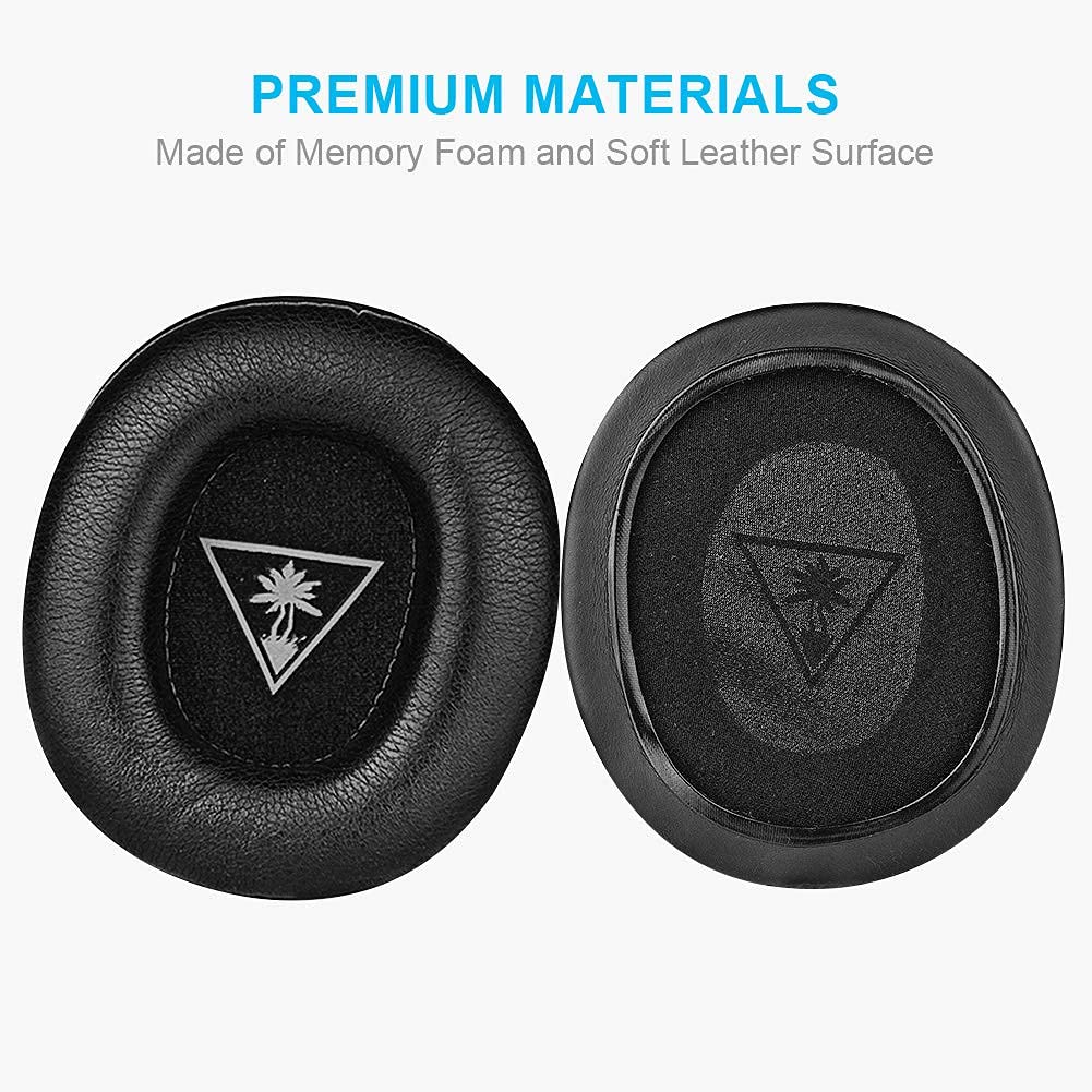 for Ear Force XO Seven Ear Pads, Replacement Protein Leather Earpads for Turtle Beach XO 7, Recon 50 60P, Stealth 500 P X, 600 Gen 1, 350VR 400 420X