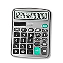 TRULY 12 Digits Desktop Calculator with Large LCD Display and Sensitive Button, Dual Solar Power and Battery, Standard Function for Office, Home