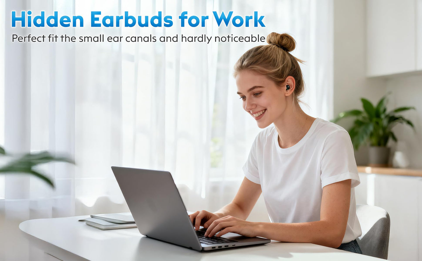 GreatQIQI Mini Sleep Earbuds for Side Sleepers, Comfortable Fit Ultra-Light Bluetooth 5.4 Invisible Sleep Headphones, LED Display Portable Case Small