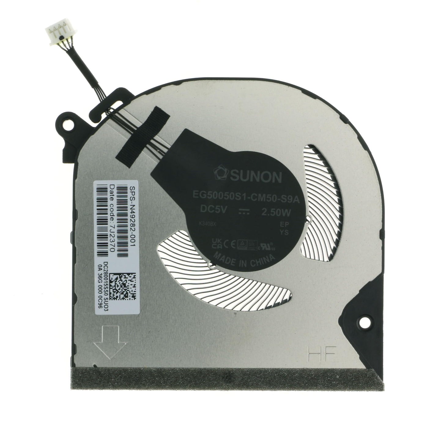 N49282-001 N49281-001 CPU+GPU Cooling Fan Replacement for HP Envy X360 15Z-FH 15-FH 15-FH0013DX 15-FE0013DX 2-in-1 DC280015SS0 N47948-001 DC280015TS0