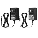 2-Pack AC to DC 18V 1A Power Supply Adapter, Plug 5.5mm x 2.1mm, Center Positive, UL Listed FCC (XH1800-1000w)