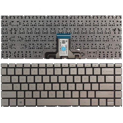 New Laptop Replacement Keyboard Fit HP Pavilion 14-CE 14-CE0064ST 14-CE0068ST 14-CE0008CA US Layout (Golden No Backlight)