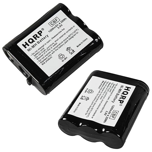 HQRP 2- Pack Phone Battery Compatible with Panasonic N4HKGMA0001, KX-TG5750, KX-TGA2705, KX-TGA290B, KX-TGA5100, KX-TGA5100M