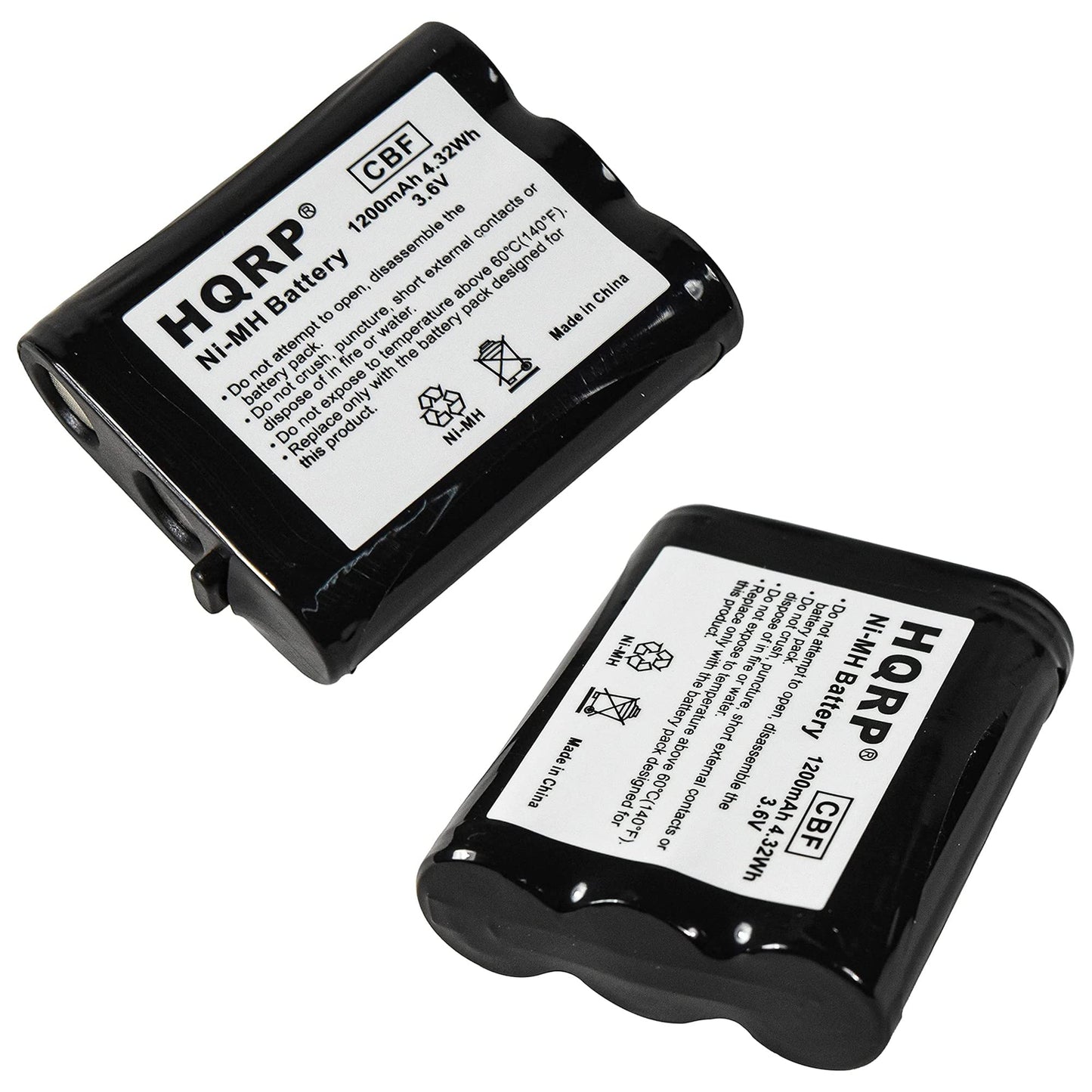 HQRP 2- Pack Phone Battery Compatible with Panasonic N4HKGMA0001, KX-TG5750, KX-TGA2705, KX-TGA290B, KX-TGA5100, KX-TGA5100M