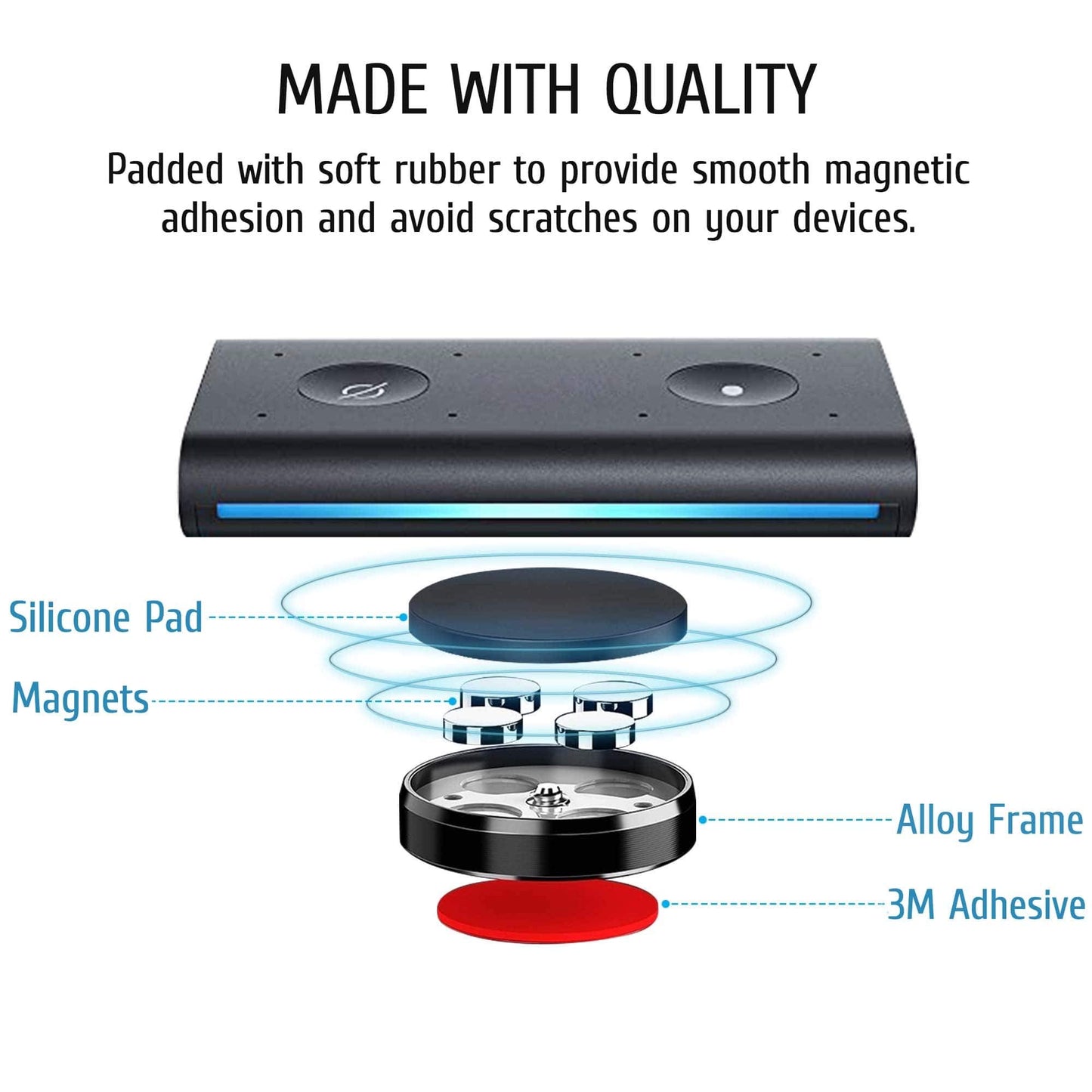 Nebudo Auto Mount for Car Magnetic Bracket Dash Stick On Holder Car Accessories, Universal Dashboard Car Mount Suitable for All Cars
