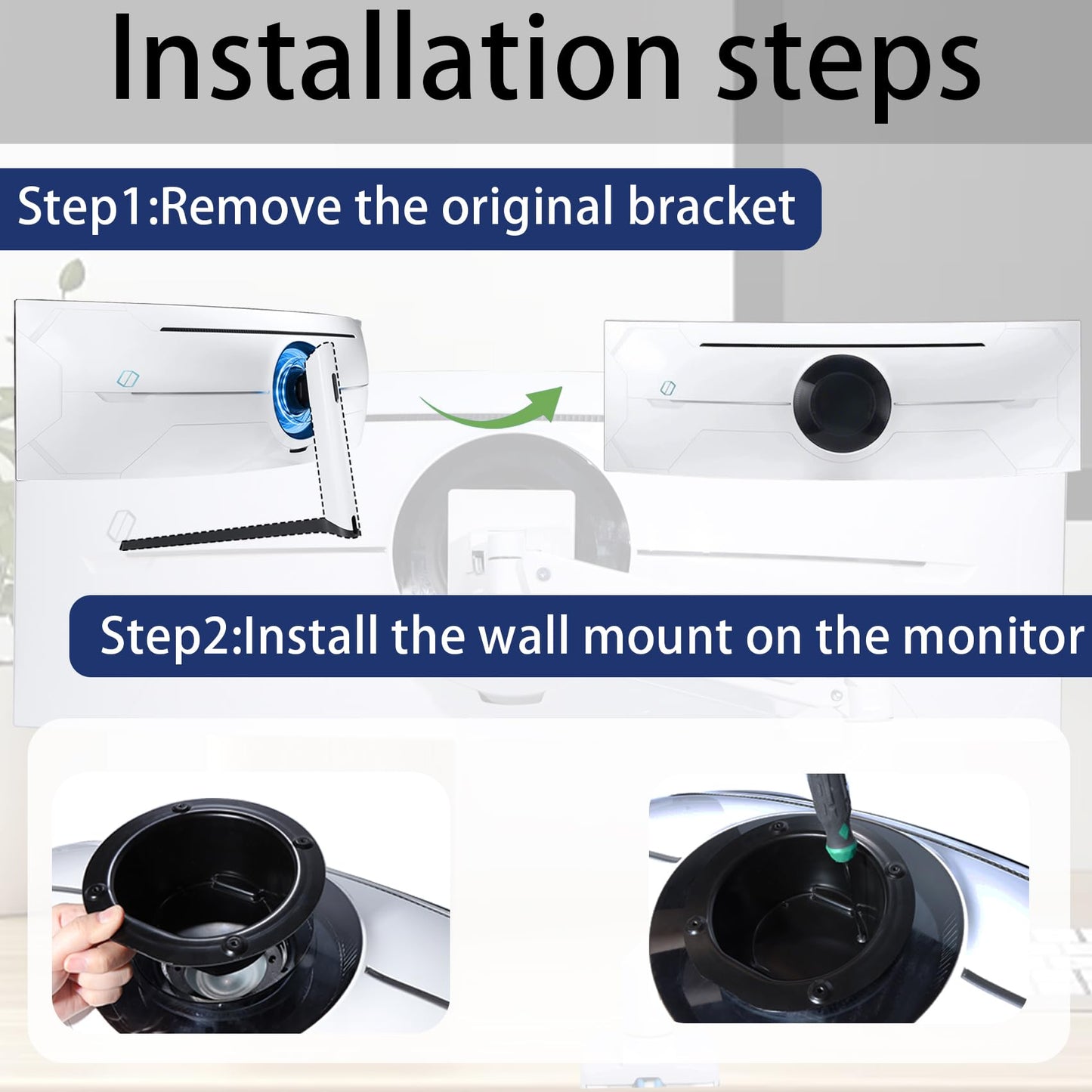 Odyssey G9 VESA Adapter Wall Mount Compatible with Samsung 49” Odyssey Neo G95T G97T G95NA Monitor(Fit