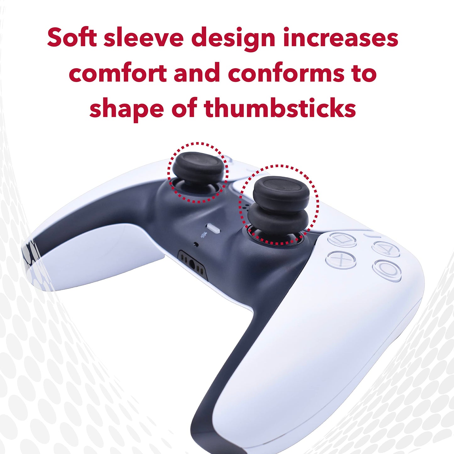 Setex Gecko Grip, 1 High Rise + 1 Low Rise Thumbstick Grip Covers, for PlayStation PS5, PS4, Xbox One, Switch Pro, Steam Deck, Anti-Slip