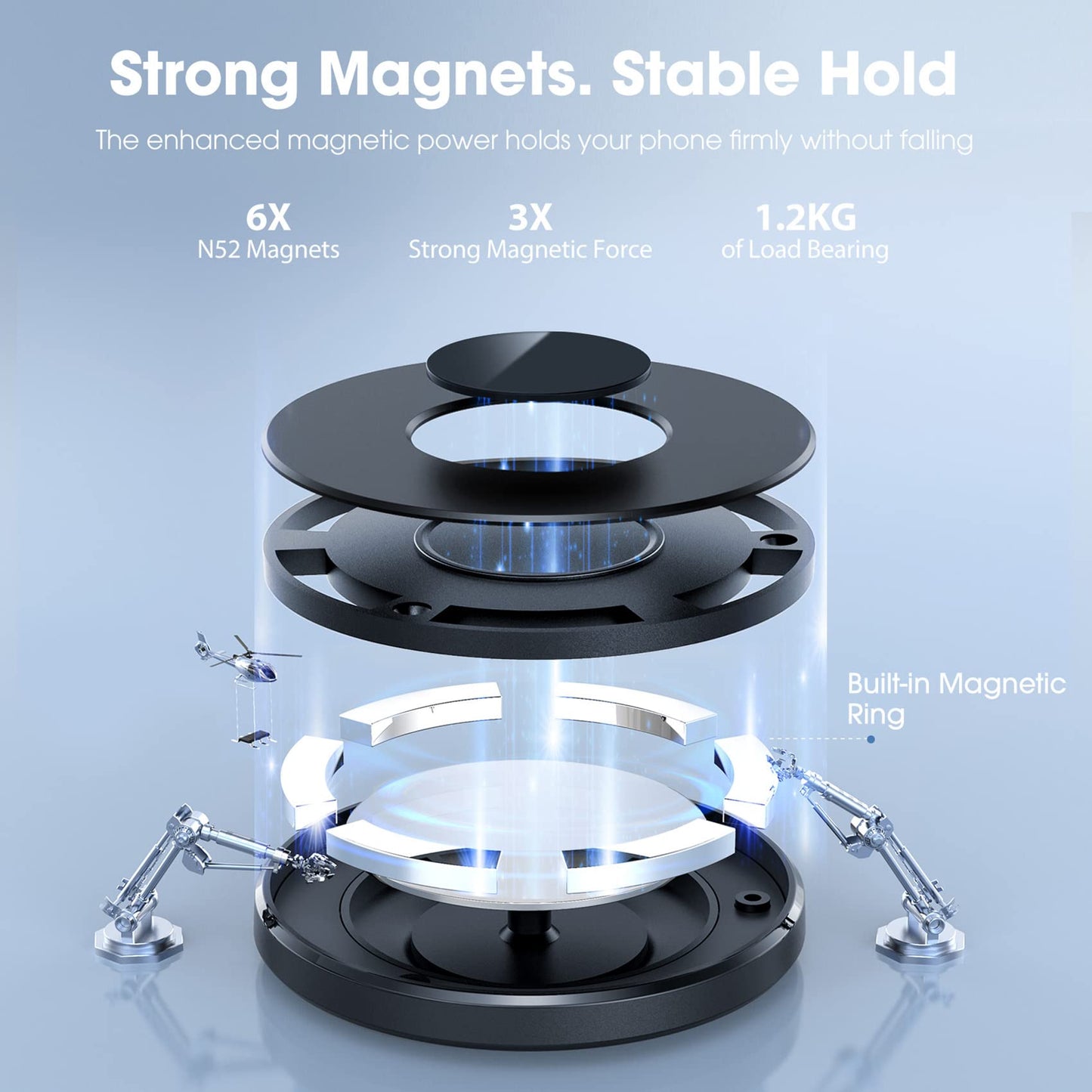 Tmaine MagSafe Car Mount, Magnetic Phone Holder for Car, Car Vent Magnetic Phone Mount Compatible with iPhone 13/12/12 Pro/12 Pro Max/12 Mini/MagSafe