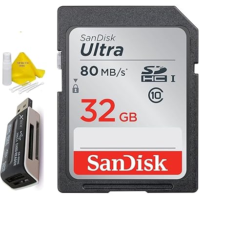 32GB Ultra Class 10 SDXC UHS-I SD Memory Card for Canon EOS Rebel T8i T7i T7 T6i T6S T6 T5i T5 T3i SL2 SL1 EOS 90D 80D 77D 70D 9000D 800D 760D 750D