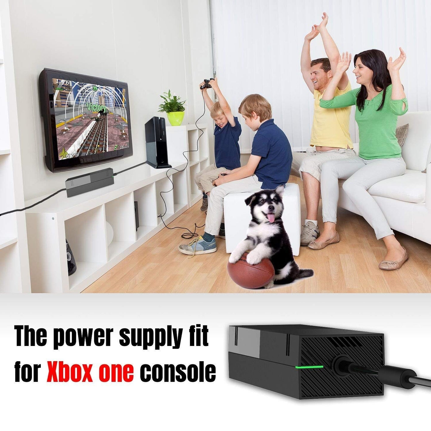 Prodico Xbox One Power Supply LED Display Power Brick Replacement for Xbox One 100-240V
