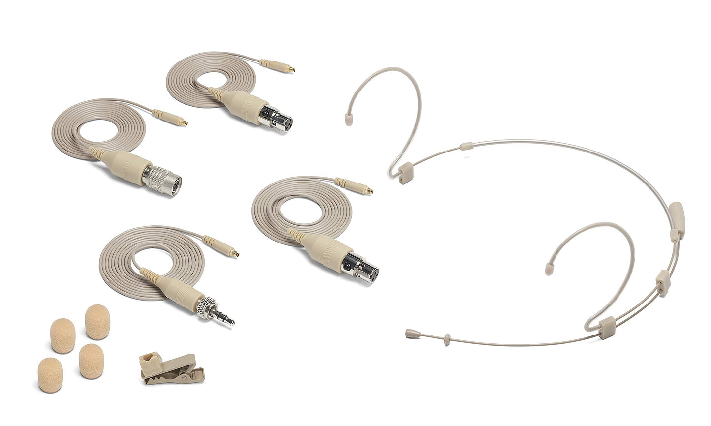 SAMSON DE10X Headset Microphone Mic w/4 Adapters, 3mm Capsule, Clip, Windscreens