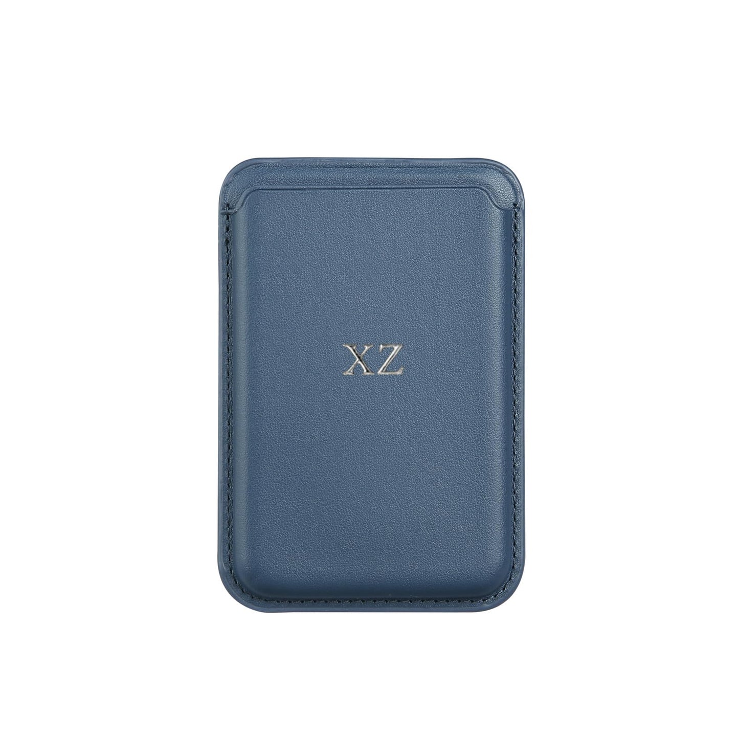 ZIPULIS Customized Gold Silver Initials Magnetic Card Wallet Holder Compatible with MagSafe for iPhone 12 13 14 15 Pro Max/12 13 14 15 Pro/ 14 15