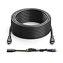 BlueRigger 4K HDMI Cable with Signal Booster (50FT, 4K 60Hz, in-Wall CL3 Rated) - Compatible with PS5, PS4, Xbox, Roku, Apple TV, HDTV, Blu-ray, PC