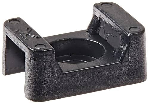 NSI SM-3-B Saddle Mount for Cable Tie, 0.35" Slot Width, 0.236 Screw Size, 0.63" Width, 0.35" Height, 0.9" Length, Black