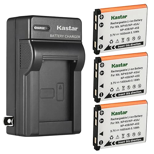 Kastar 3-Pack Battery and AC Wall Charger Replacement for Fujifilm FinePix JX650 FinePix JX660 FinePix JX680 FinePix JX690 FinePix JX700 FinePix JX710