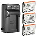 Kastar 3-Pack Battery and AC Wall Charger Replacement for Fujifilm FinePix JX650 FinePix JX660 FinePix JX680 FinePix JX690 FinePix JX700 FinePix JX710