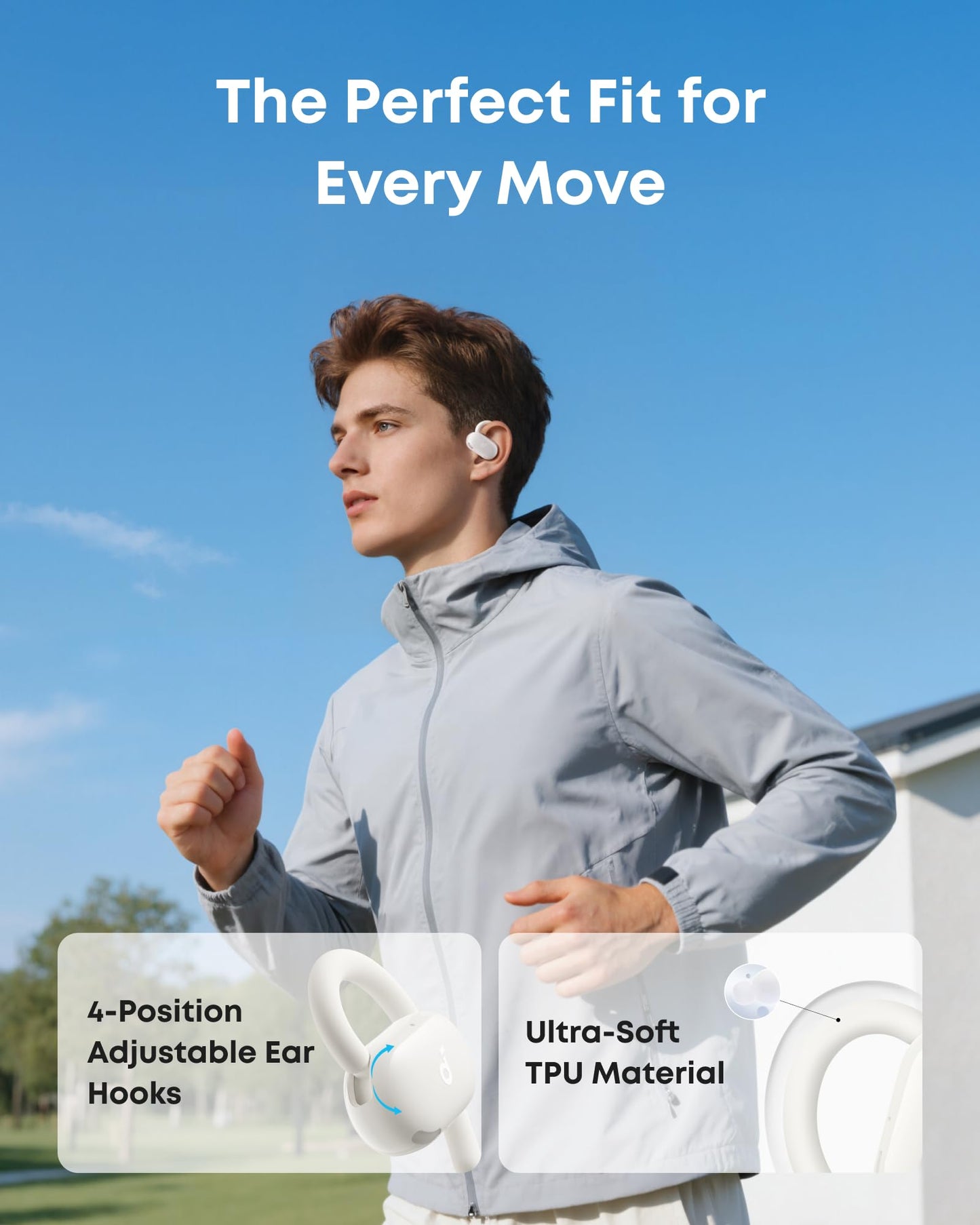 Soundcore V20i by Anker Open Ear Earbuds, Open Ear Headphones True Wireless