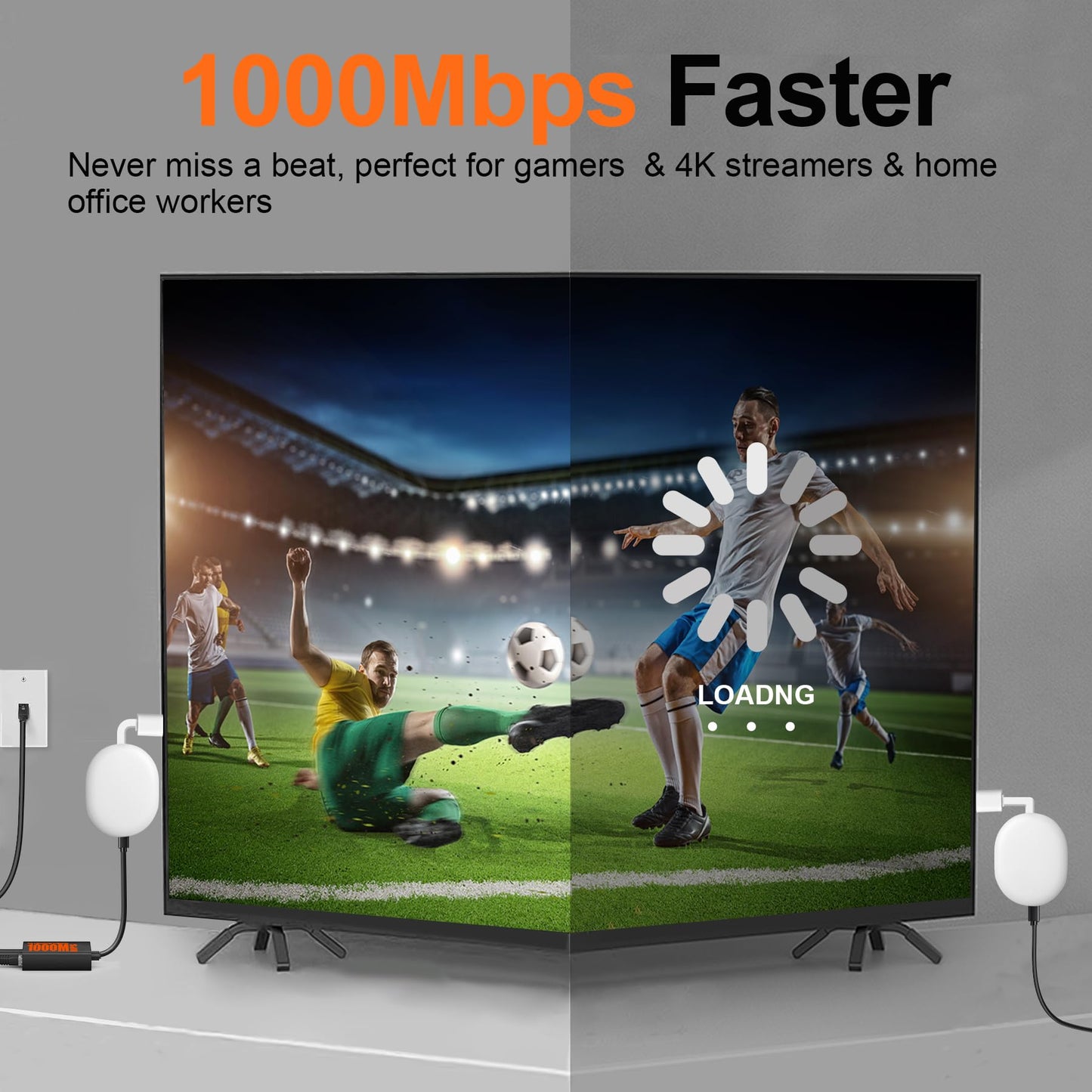 Ethernet Adapter, 1000Mbps USB C to RJ45 for Chromecast Google TV