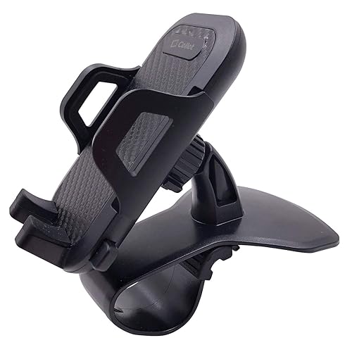 Cellet Car Dash Clip Phone Holder with Non-Slip Clamp & 360° Rotation - Dashboard Mount Compatible with iPhone, Android - Secure, Adjustable Cradle