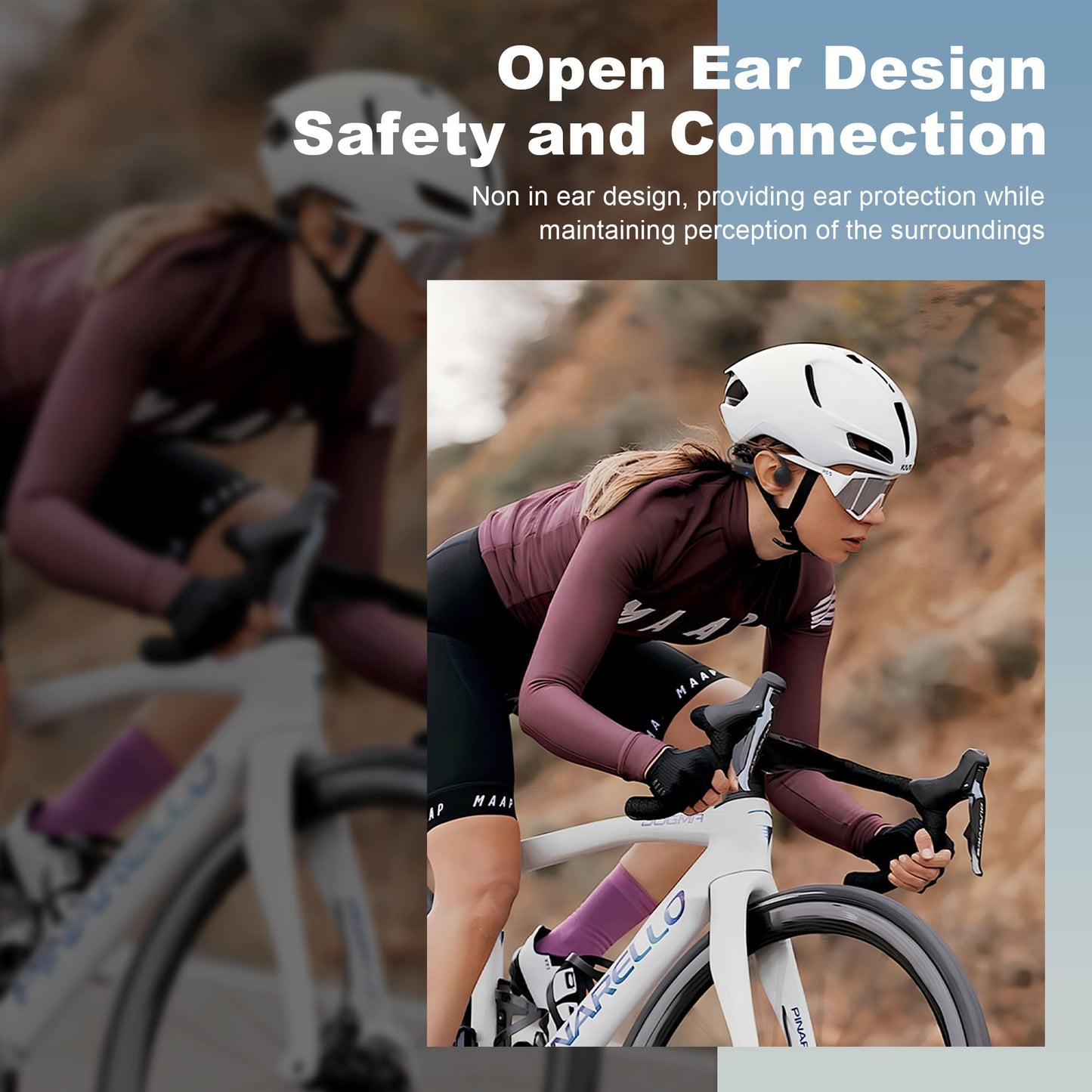 Gavhaio Bone Conduction Headphones, Open Ear Bluetooth 5.4 Sports Headphones with Mic, 12H Playtime Sweat Resistant Running Workout Headphones