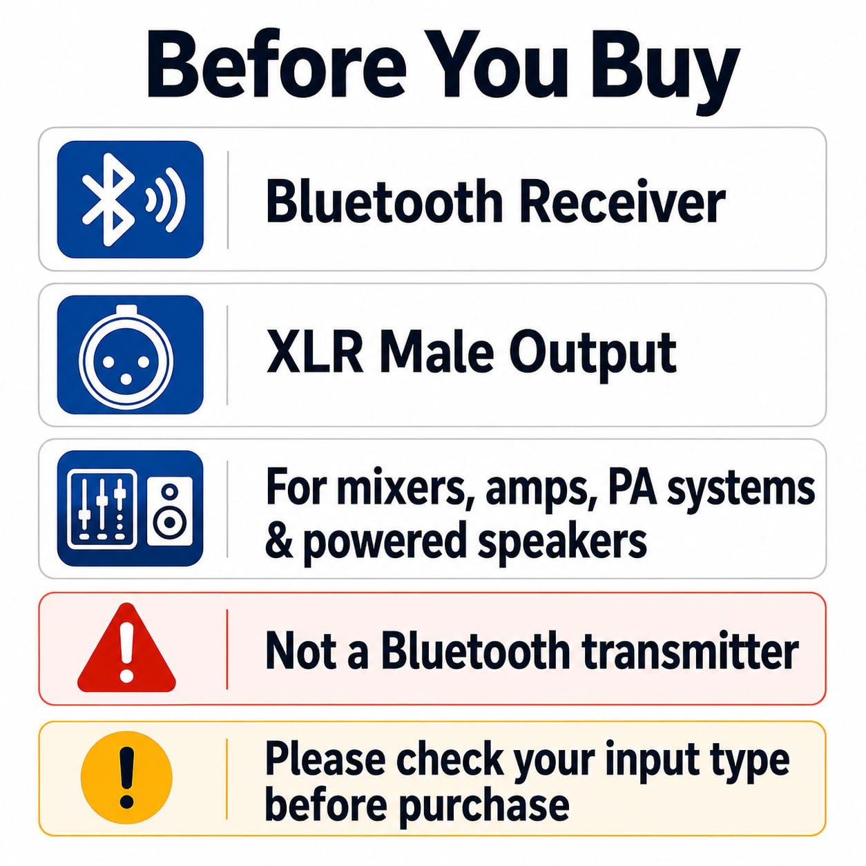 blafili XLR Bluetooth Music Receiver with XLR Output, Portable Wireless Audio Adapter for Speakers, Audio Mixer, Mixing Console, PA DJ System, aptX