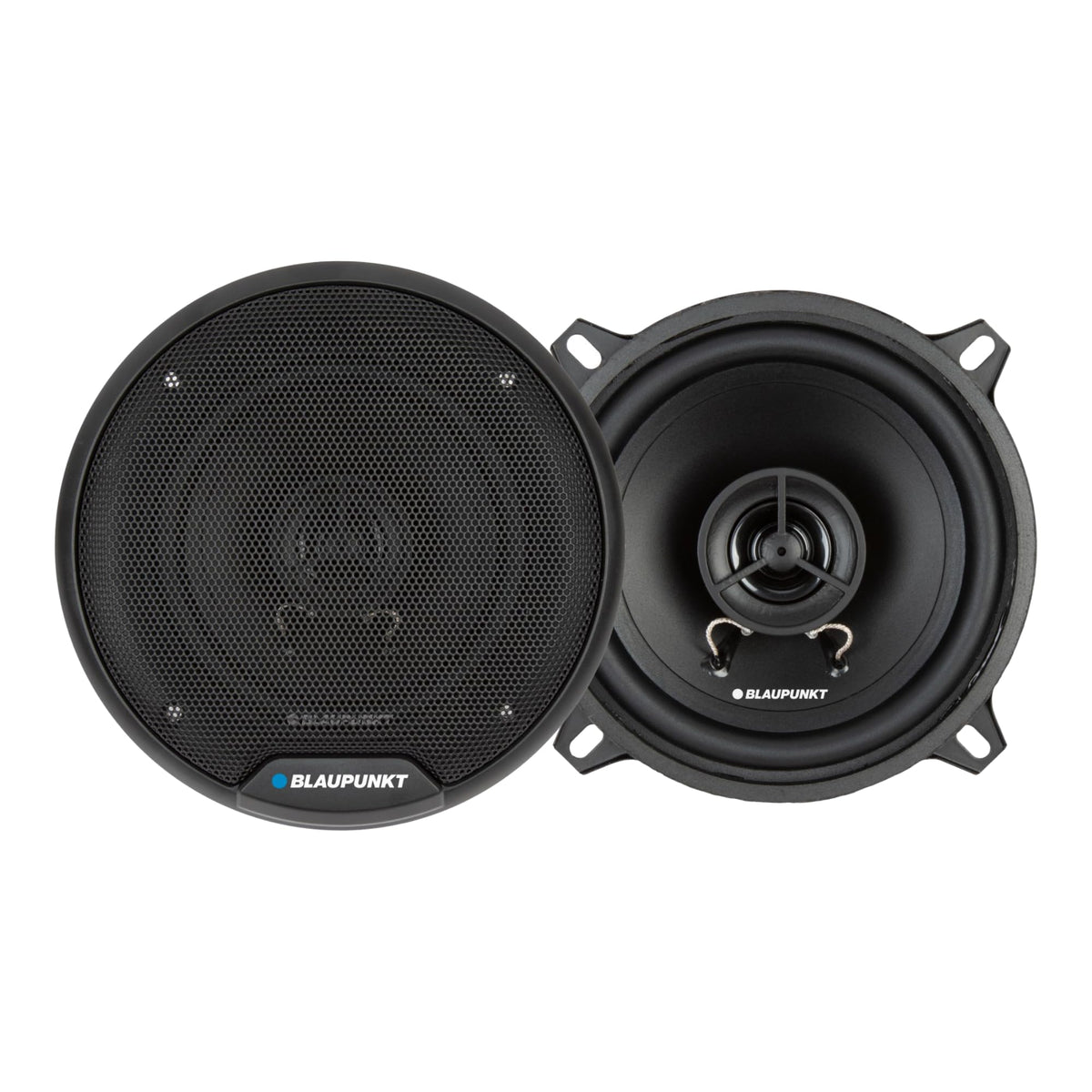 BLAUPUNKT BPS-E552 5" 2-Way Car Speakers 80W with Grilles - Superior Sound Clarity, Durable Design, Easy Install - Pair Bundle with Gravity Magnet Phone Holder