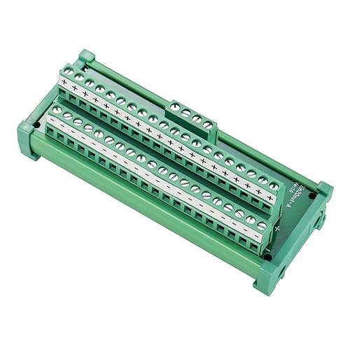 ANMBEST 2 in 20 Out Terminal Blocks Module, 25A DIN Rail and Panel Mounting Power Distribution Breakout Board for PLC Servo Power Amplifier